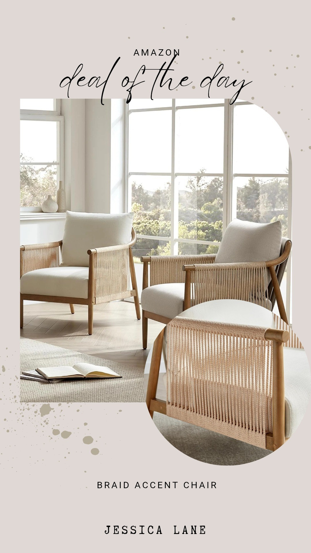 Obsessed with the textures on this Braid Accent Chair from 33900.png. It adds the perfect cozy, neutral vibe to my living room corner.#AmazonHome #AccentChair #LivingRoomDecor #HomeStyle

#LTKSeasonal #LTKSaleAlert #LTKHome