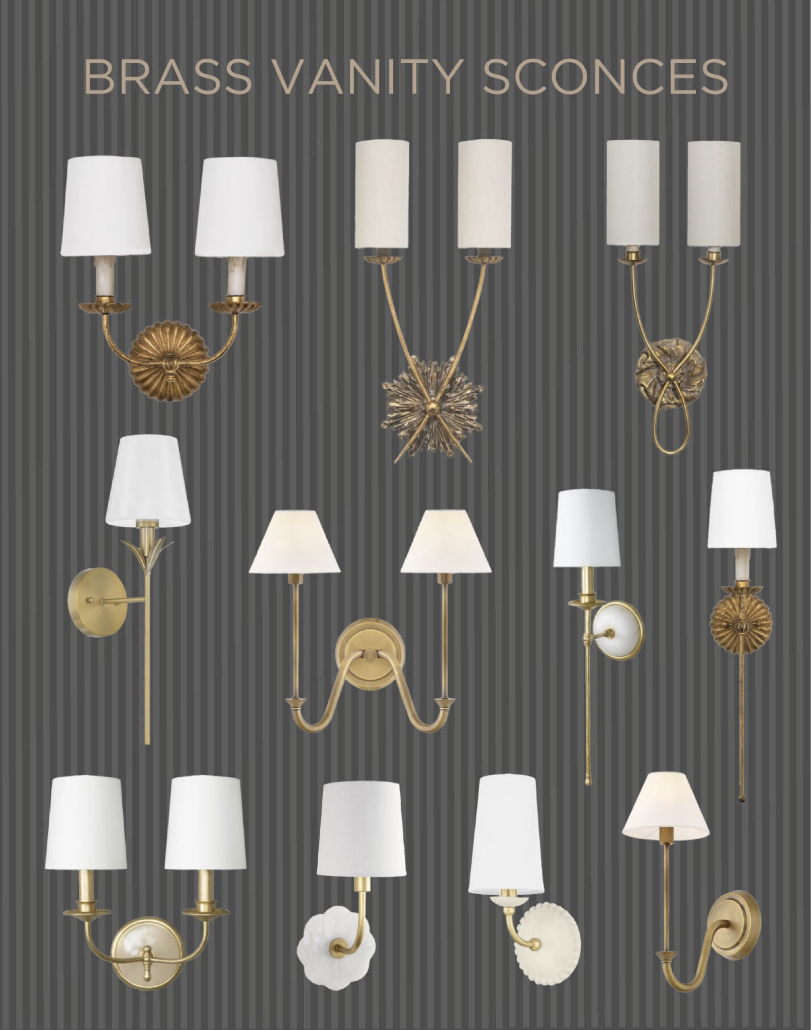 All of the @wayfair vanity sconces I considered for our ‘rustic luxury’ primary bathroom. Guess which ones I chose?? #wayfair #wayfairpartner

#LTKHome