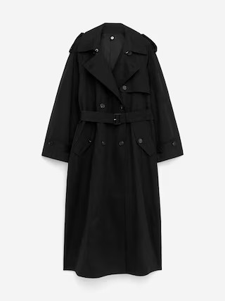 Oversized Trench Coat – Black – Women – ARKET GB | Arket UK