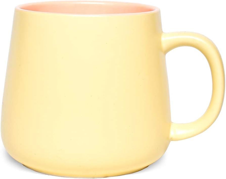 Amazon.com: Bosmarlin Matte Ceramic Coffee Cute Mug, Tea Cup for Office and Home, 15 oz, Dishwash... | Amazon (US)