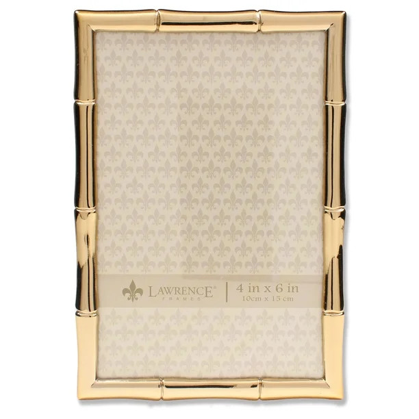 4x6 Gold Metal Picture Frame with Bamboo Design | Walmart (US)