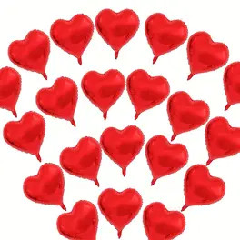 A Pack Of 50 Pure Color Heart-shaped Aluminum Foil Balloons, 5 Inches In Size, Suitable For Vario... | Temu Affiliate Program