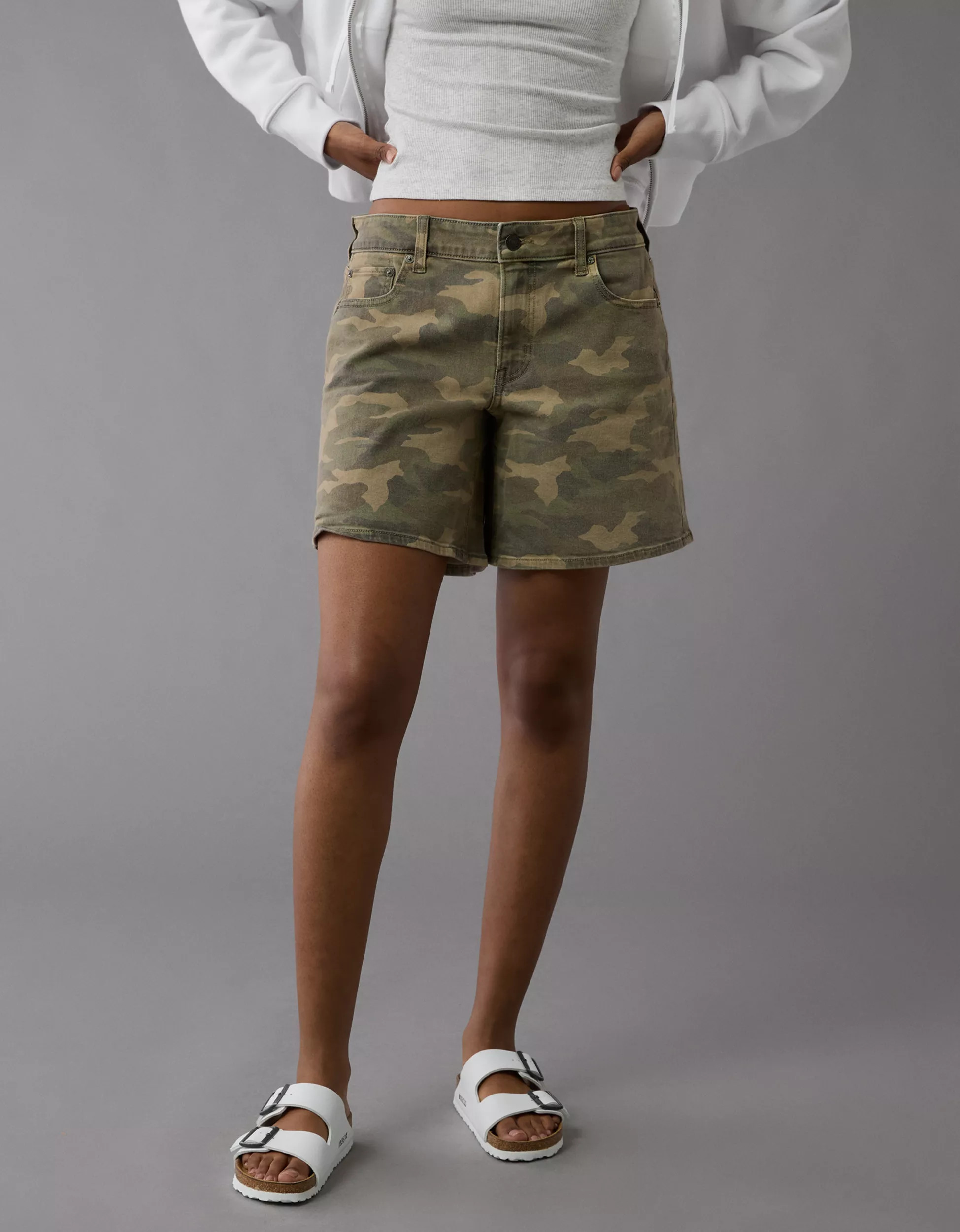 AE 8" Stretch Low-Rise Camo Baggy Short | American Eagle Outfitters (US & CA)