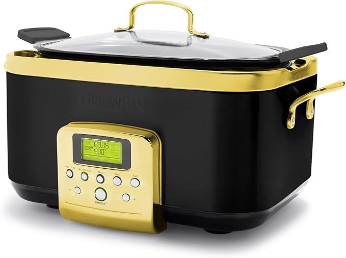 GreenPan Elite 8-in-1 Programmable 6QT Electric Slow Cooker, Dishwasher Safe Lid & Removable Croc... | Amazon (US)