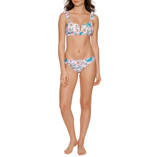 No Boundaries Juniors Desert Oasis Ruffle Swimsuit | Walmart (US)