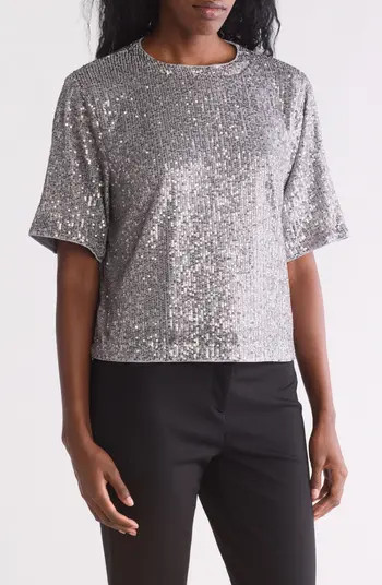 WISHLIST Short Sleeve Sequin Top | Nordstromrack | Nordstrom Rack