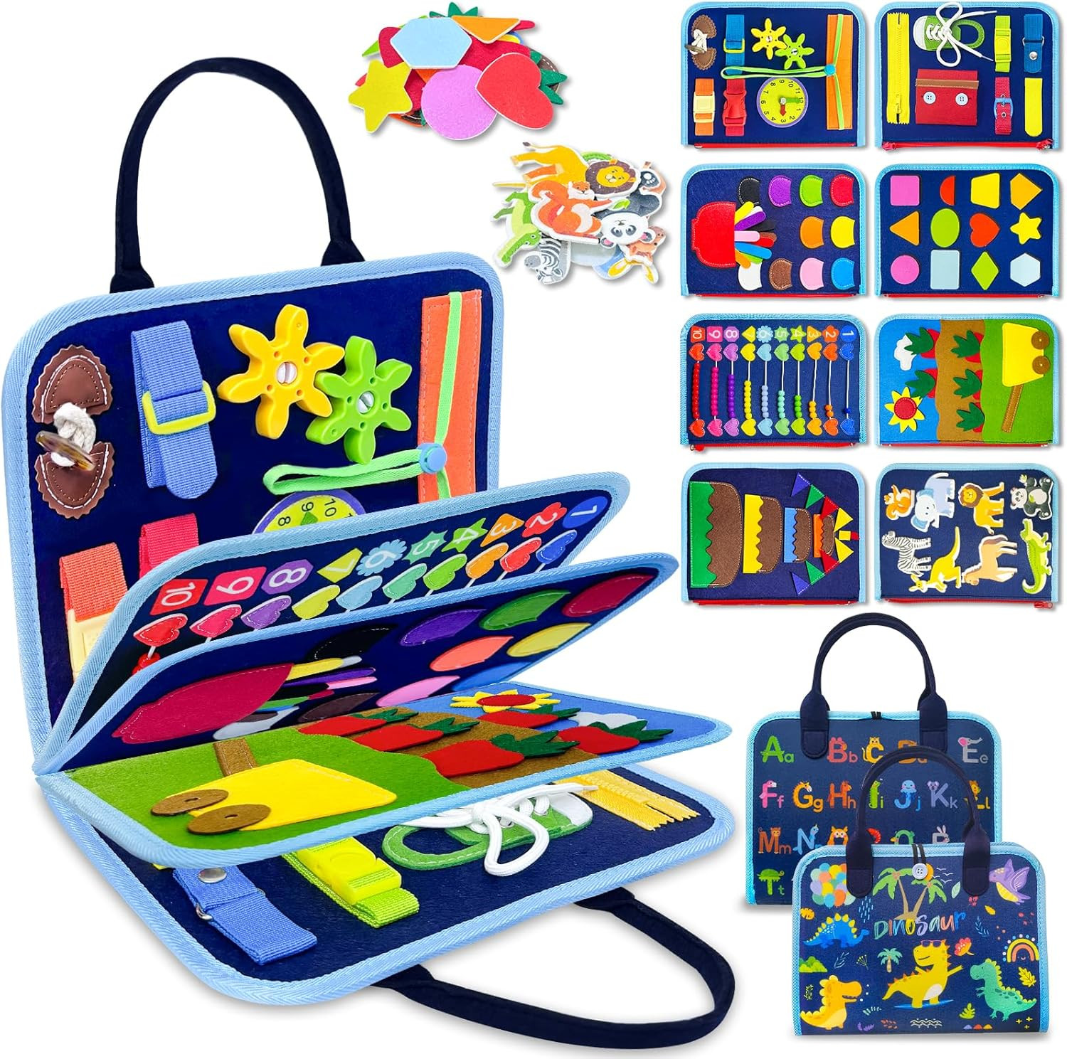 Exorany Busy Board Montessori Toys for Toddler Boy Birthday Gifts, Busy Book Sensory Learning Toy... | Amazon (US)