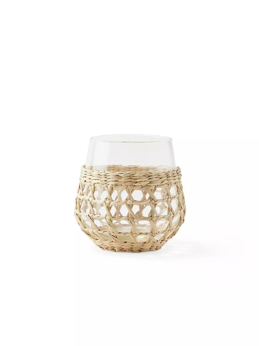 Cayman Seagrass Wine Glasses (Set of 4) | Serena and Lily