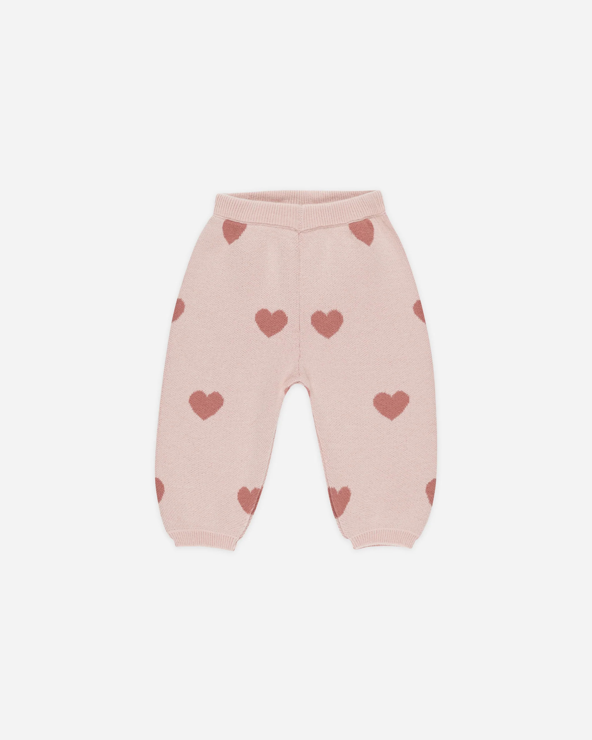 Heart Knit Pants || Bubblegum | Rylee + Cru