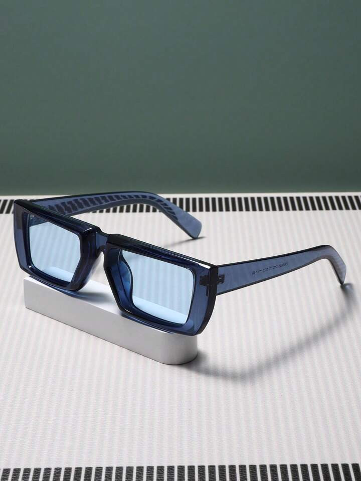 1pair Men's Plastic Fashion Square Fashion Glasses For Outdoor Travel, Party Decoration, Strong L... | SHEIN