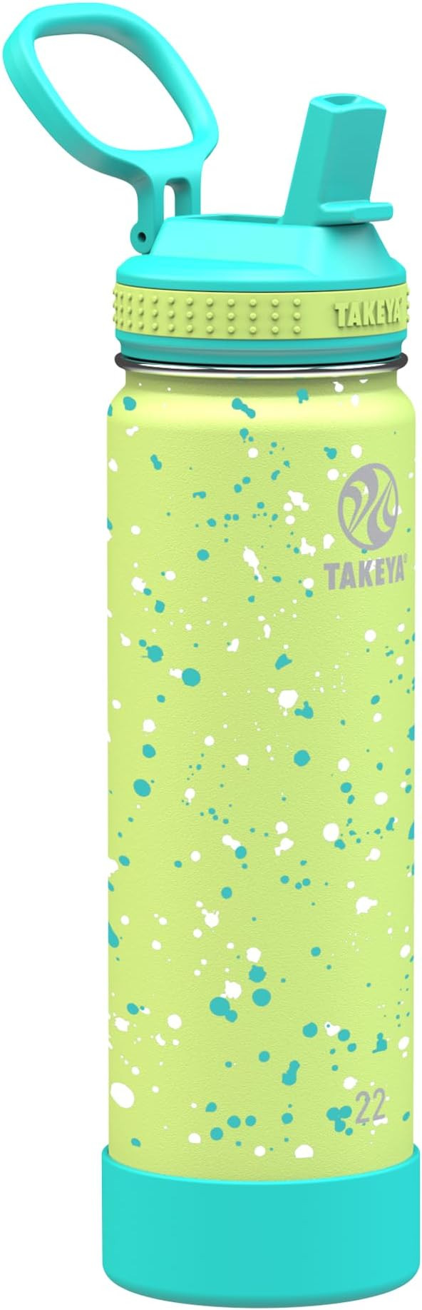 Takeya 22 oz Actives Stainless Steel Water Bottle with Straw Lid – Leakproof, Double-Wall Insul... | Amazon (US)