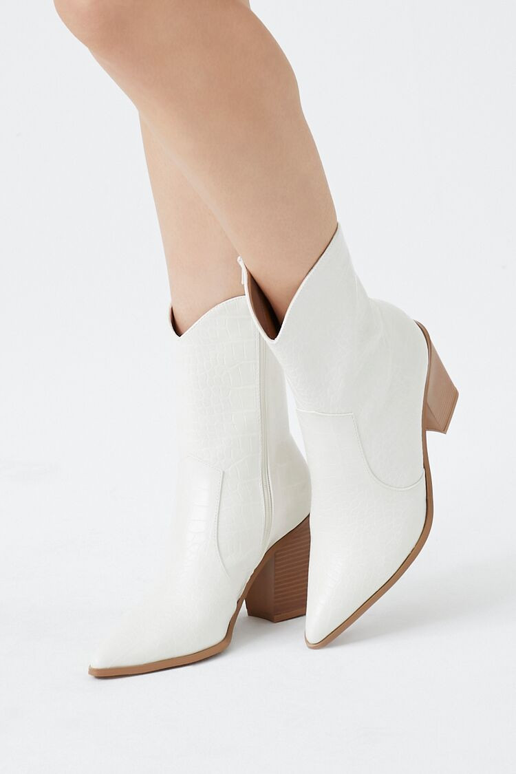 Faux Croc Cowboy Boots | Forever 21 | Forever 21 (US)