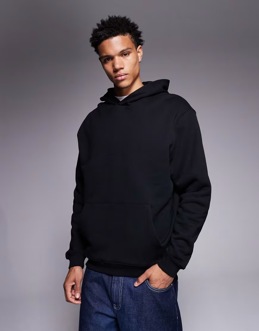 ASOS DESIGN premium heavyweight hoodie in 400gsm in black - BLACK | ASOS (Global)