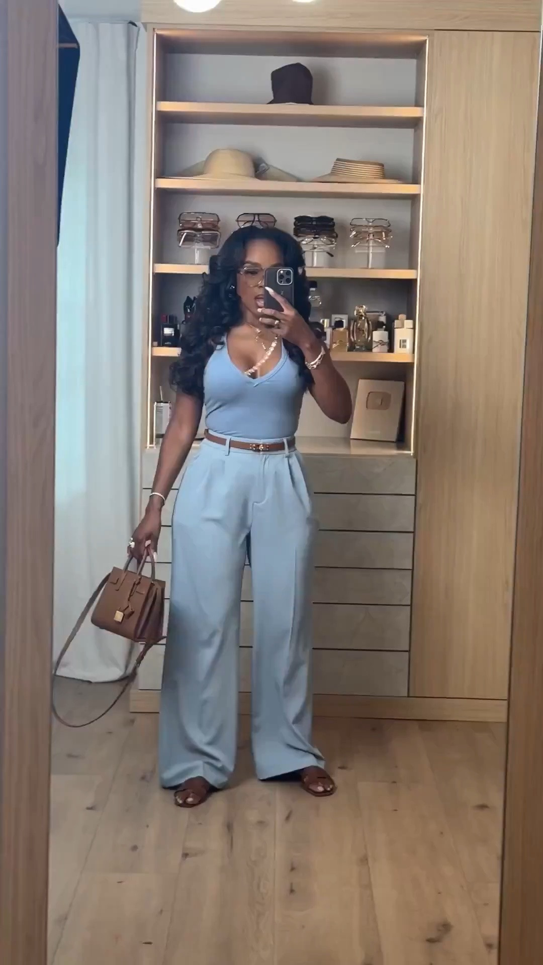 Soft blue tones and tailored trousers are the kind of combo that instantly makes an outfit look expensive 💙

This look feels polished, feminine, and effortless all at once. The structured pants paired with the fitted tank give that elevated office-to-dinner vibe while still being comfortable enough for all day wear.

Perfect for work outfits, business casual looks, brunch dates, office days, meetings, dinner plans, and everyday elevated style.

Blue work outfit, business casual women, tailored trousers outfit, chic office fashion, elevated basics outfit, classy feminine style, neutral luxury aesthetic, spring workwear, elegant everyday outfits, wide leg trousers, minimal chic fashion, polished casual look

Follow me on Instagram and YouTube @kirasfashionfinds

#LTKootd #LTKgrwm #LTKvlog