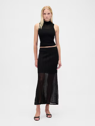 Sheer Maxi Sweater Skirt | Gap (US)