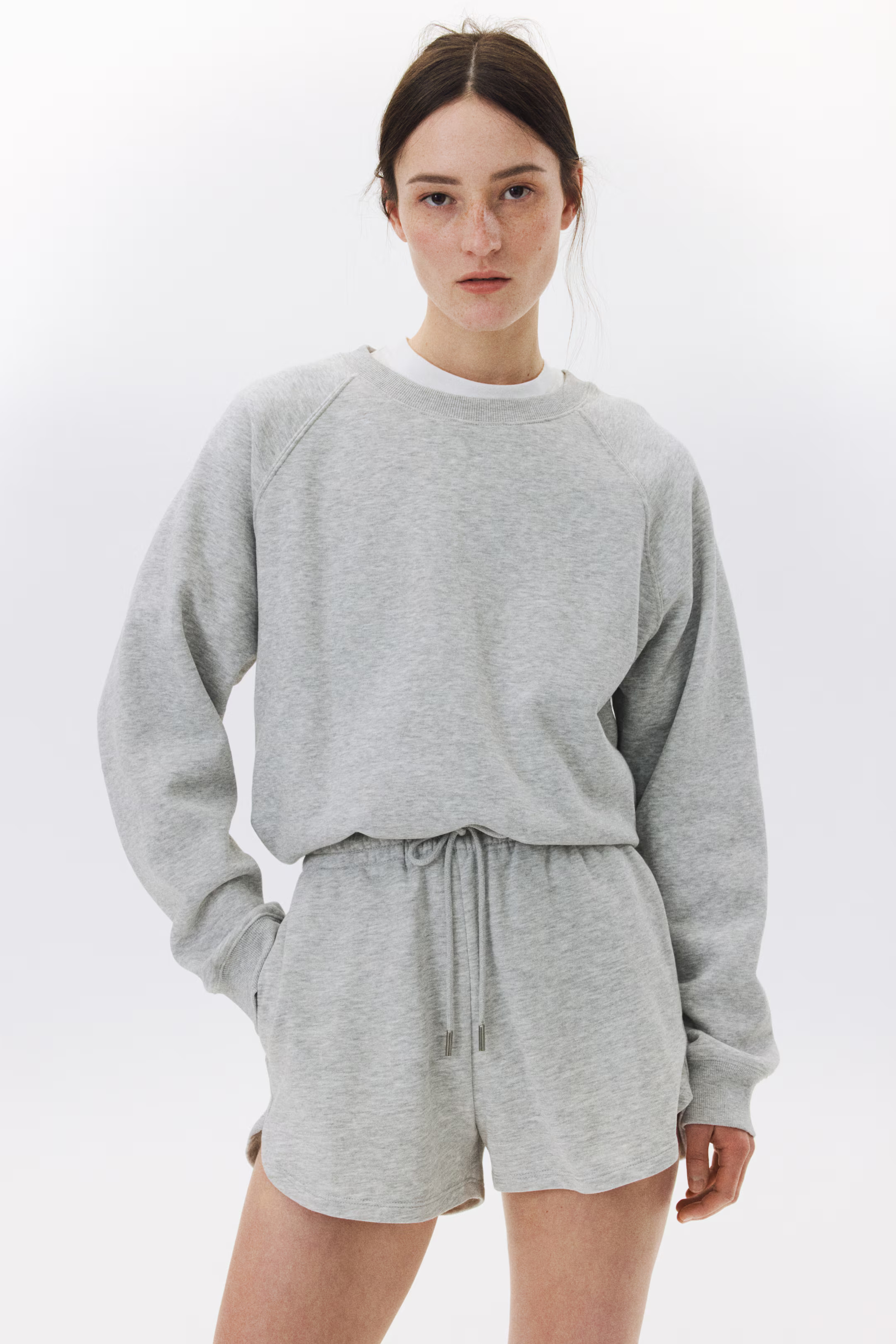 Sweatshorts - Light gray melange - Ladies | H&M US | H&M (US + CA)