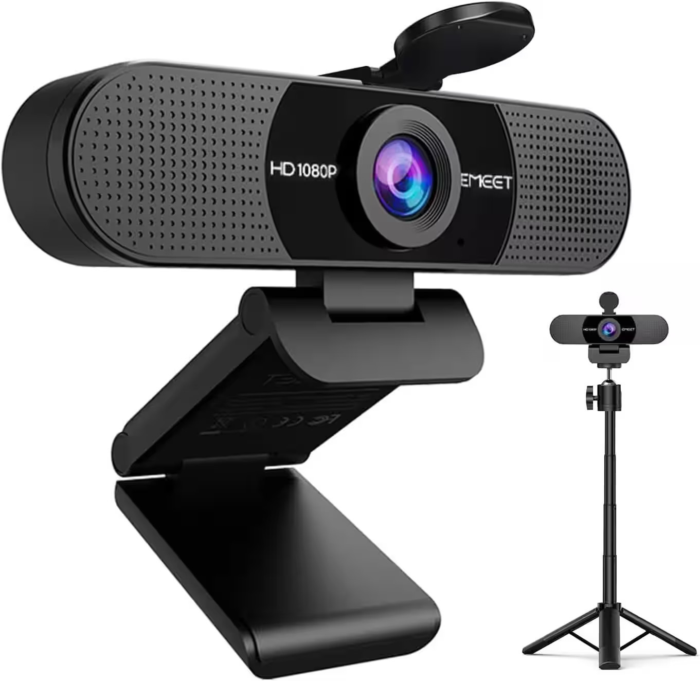 EMEET - C960 Webcam with Tripod, 1080P Webcam with Microphone, Adjustable Height Mini Tripod, C960 Web Camera with Privacy | Best Buy U.S.