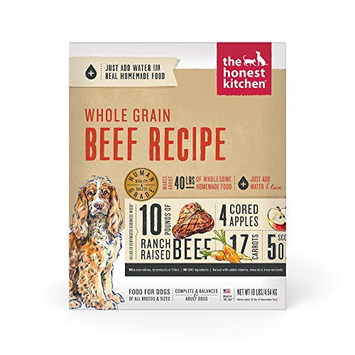 The Honest Kitchen Dehydrated Whole Grain Beef Dog Food, 10 lb Box | Amazon (US)