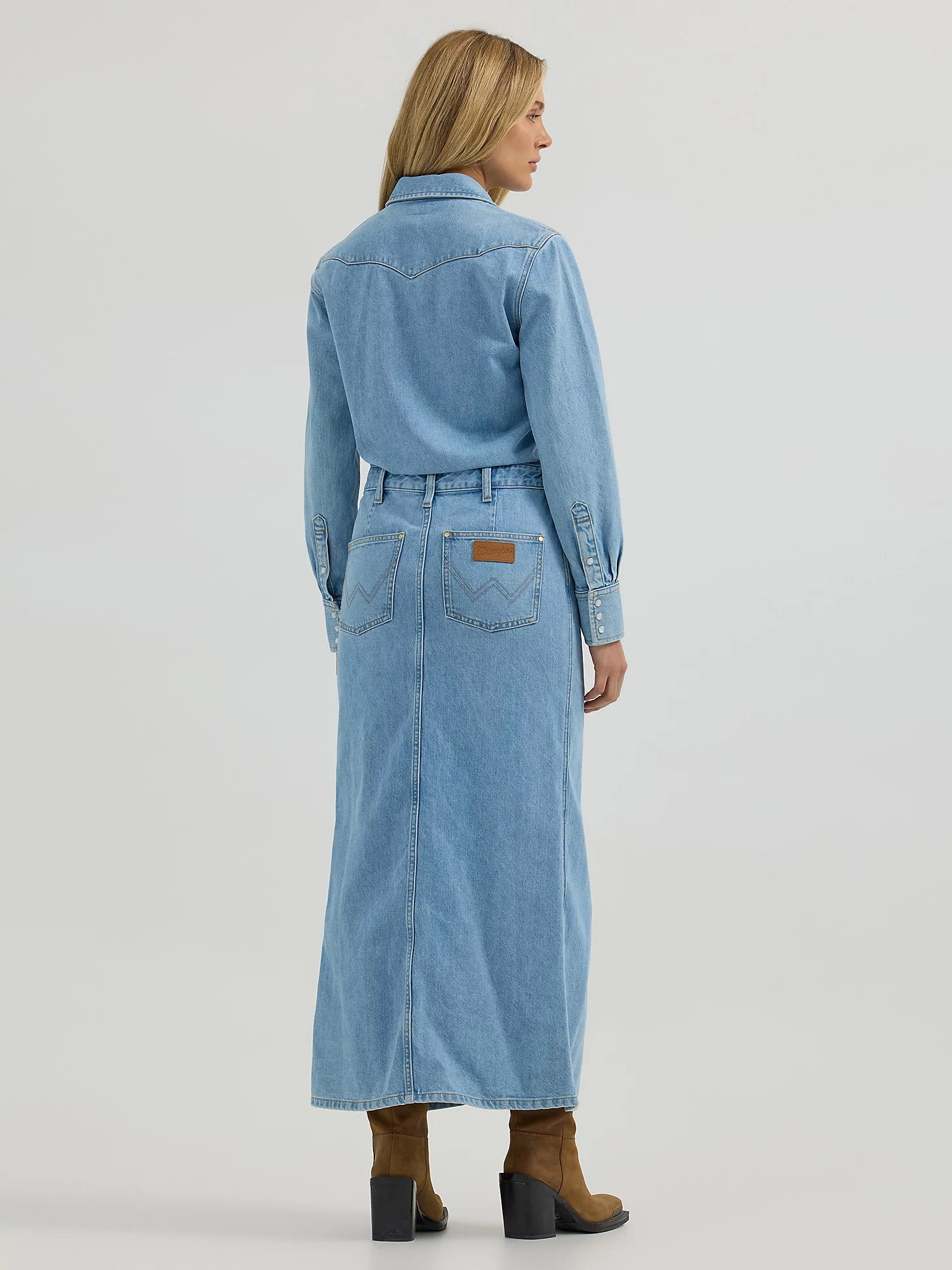 Women's Denim Maxi Dress in Overexposed | Wrangler
