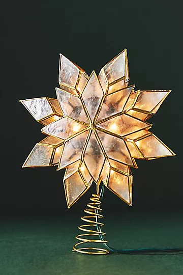 Capiz Light-Up Tree Topper | Anthropologie (US)