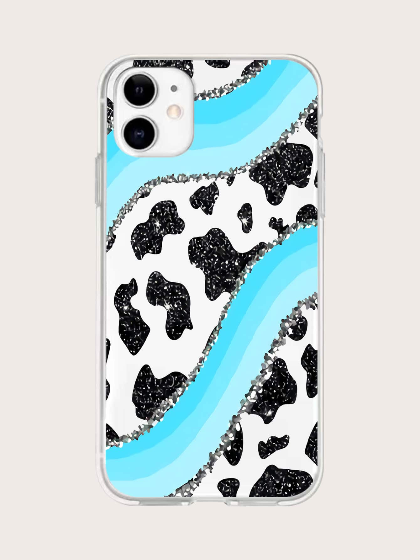 Cow Print Clear Phone Case | SHEIN