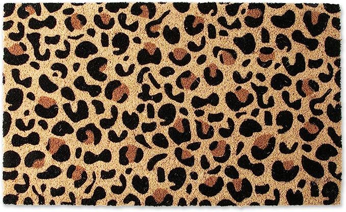 DII Colorful Design Natural Coir Doormat, 18x30, Leopard Spots | Amazon (US)