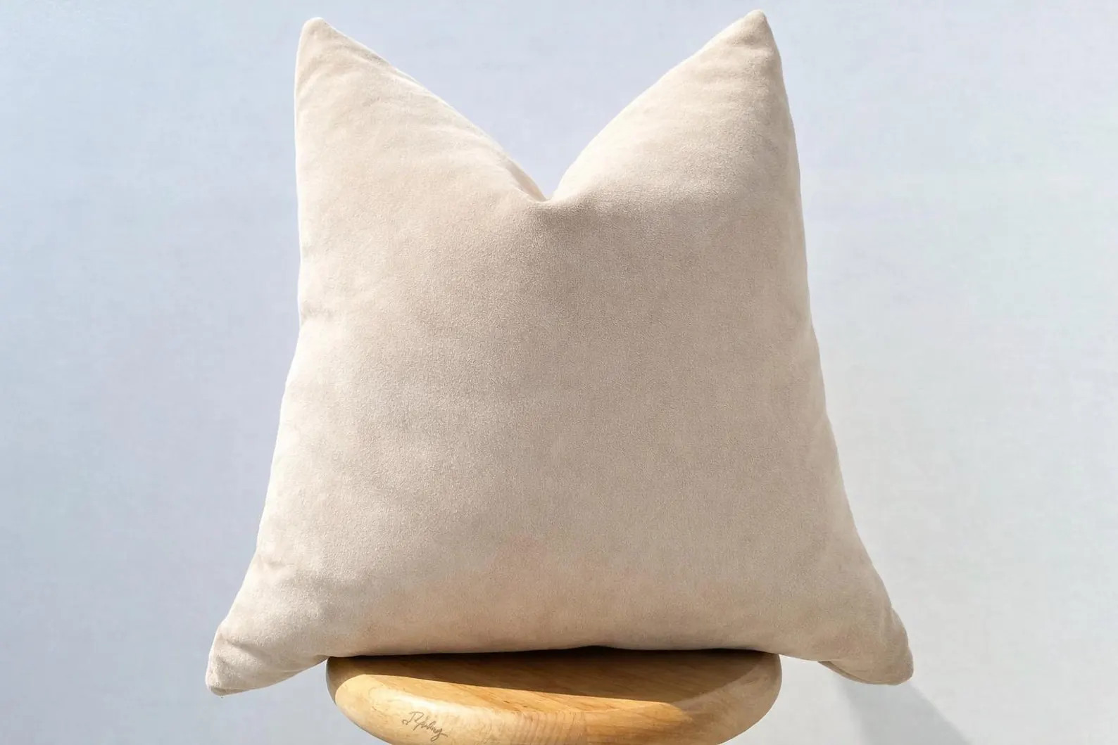 Oatmeal Velvet Pillow Cover – Neutral Cream Beige Cushion – Organic Modern Sofa Decor | Etsy (Global)