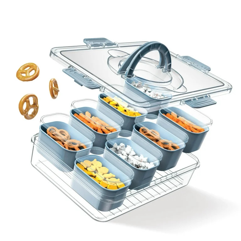 Cook With Color 8-Compartment Snackle Box, Charcuterie and Snack Container, Divided Serving Tray ... | Walmart (US)