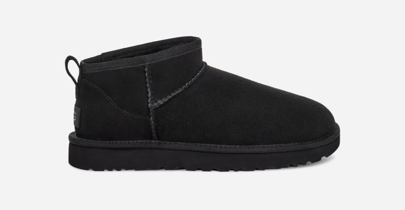 UGG® Women's Classic Ultra Mini Sheepskin Classic Boots in Black, Size 9 | UGG (US)
