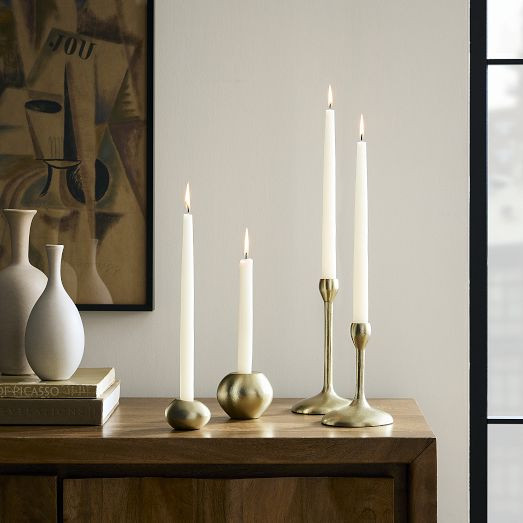 Organic Metal Taper Holders | West Elm CA