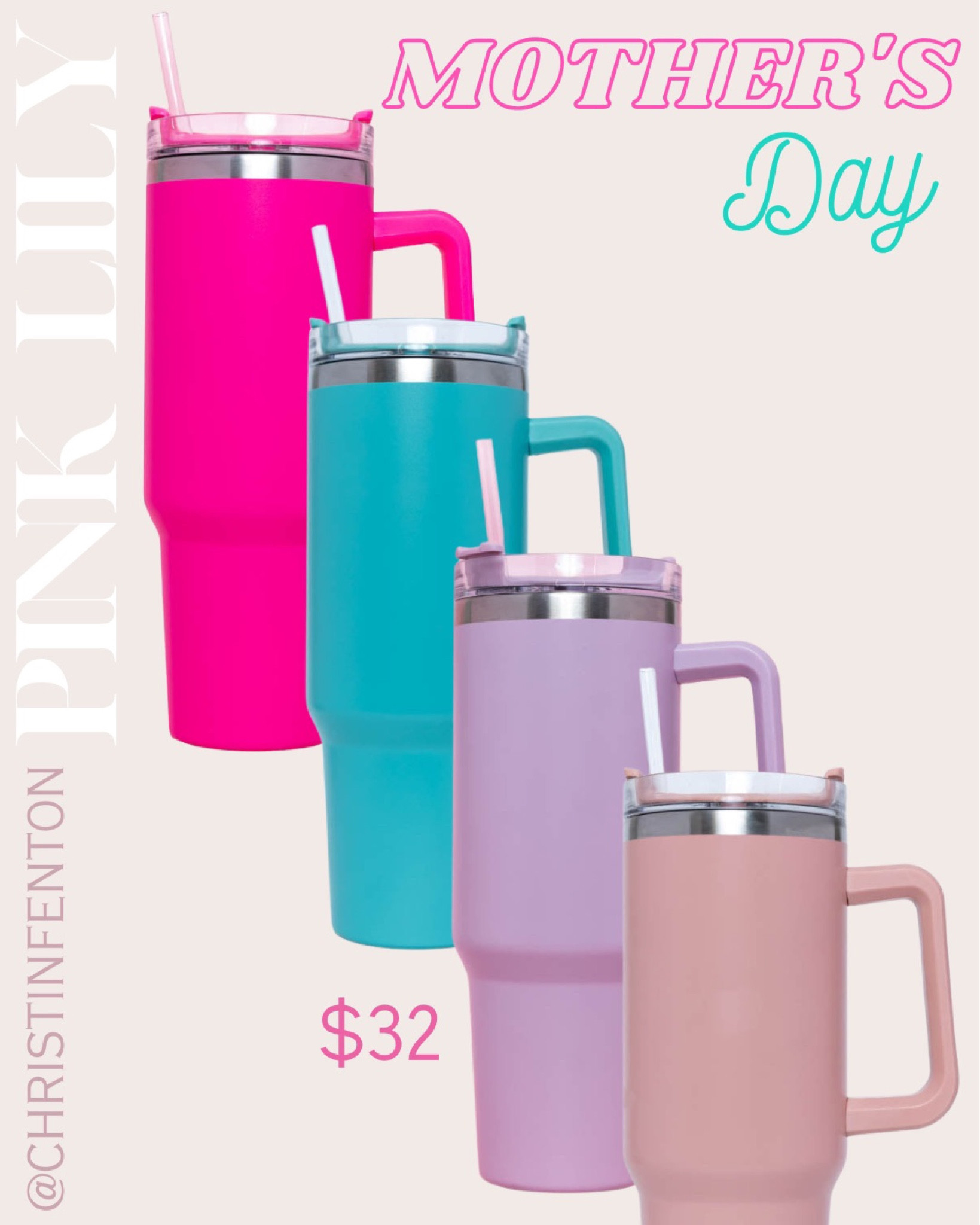 Mother’s Day gift ideas #tumblers 🌸Pink Lily Fashion Finds! Spring outfits, spring dress, midi dress, white dress, rompers, vacation dress, resort dress, floral dress, pastel dress, summer dress, maxi dress, mini dress, summer tops, bodysuits, bodycon dress, straw bags, bikinis, one piece swimsuits, high heel sandals high heels, pumps, fedora hats, bodysuits, mini skirts, maxi skirts, camis, crop tops, crossbody bags, clutches, hobo bags, work blazers, outfits for work. Click the products below to shop! Follow along @christinfenton for new looks & sales! @shop.ltk #liketkit #pinklily 🥰 So excited you are here with me! DM me on IG with questions! 🤍 XoX Christin #LTKstyletip #LTKshoecrush #LTKcurves #LTKitbag #LTKsalealert #LTKwedding #LTKfit #LTKunder50 #LTKunder100 #LTKbeauty #LTKworkwear #LTKtravel #LTKfamily #LTKswim #LTKSeasonal 

#LTKGiftGuide