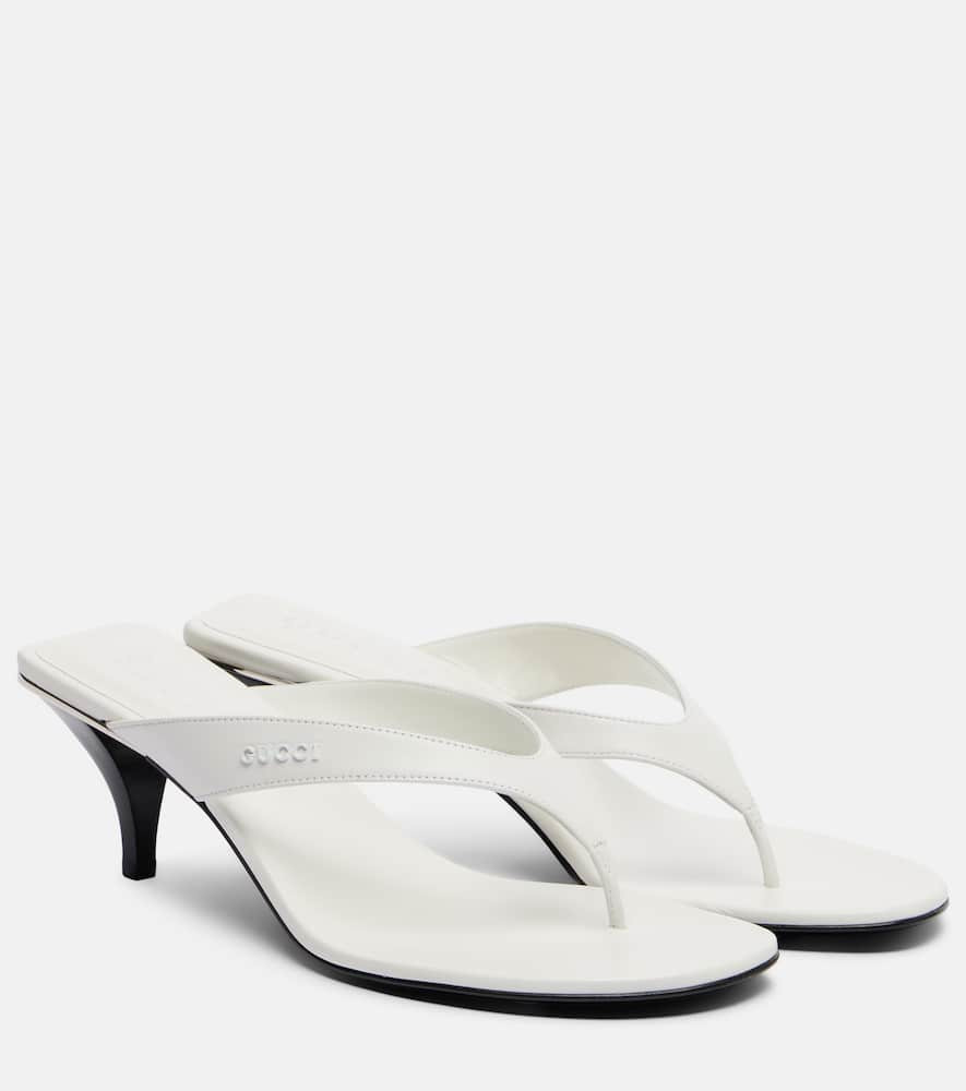 Gucci Vittoria leather thong sandals | Mytheresa (UK)