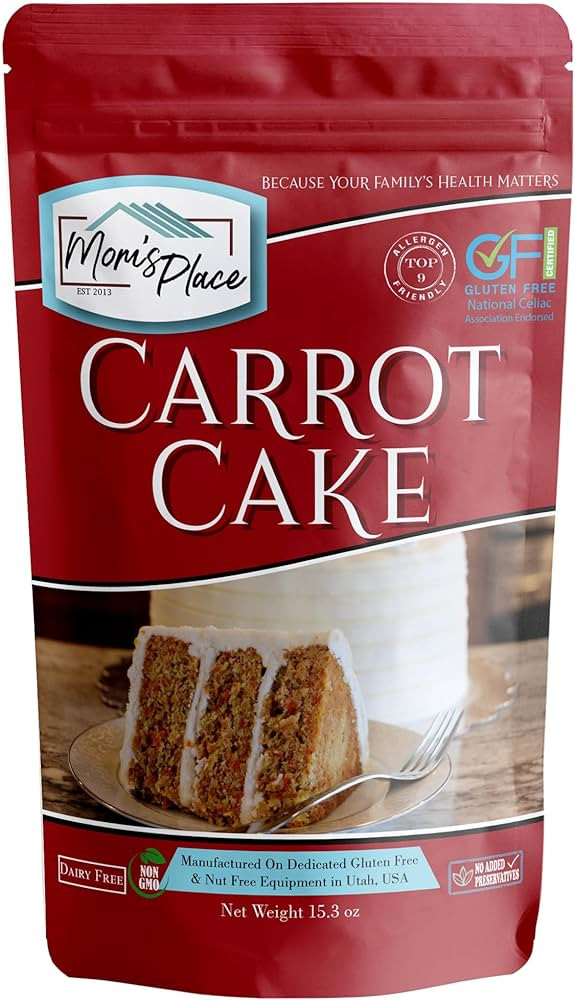 Mom's Place Gluten-Free Carrot Cake Mix – Moist, Spiced, and Dairy-Free – Allergen-Friendly, ... | Amazon (US)