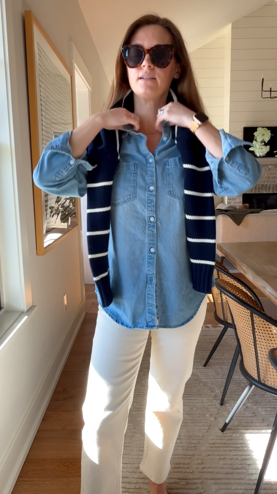 Sweater size small
Top size small
Jeans 25 - petite for length 

@Quince @Madewell 

#LTKootd #LTKdayinmylife #LTKgrwm