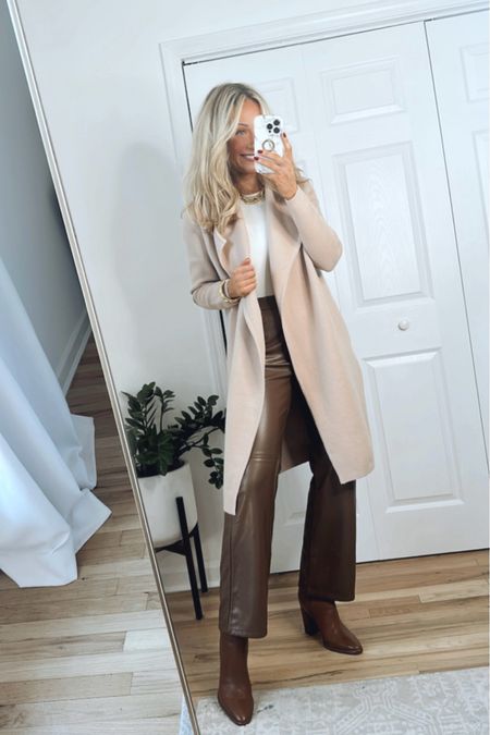 Amazon faux leather pants outfit 
