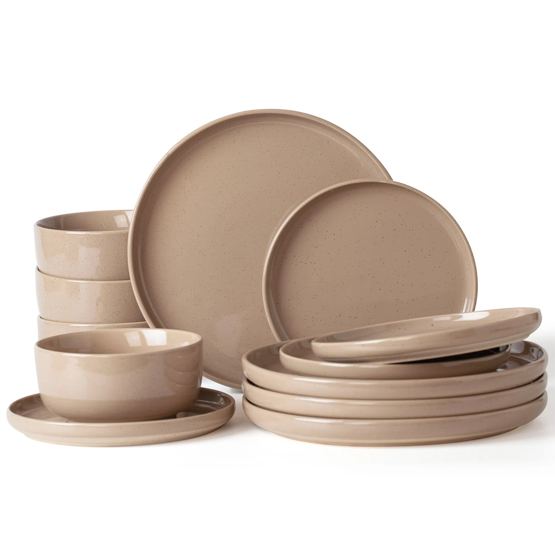 Daytona Stoneware Dinnerware - Set of 12 | AllModern