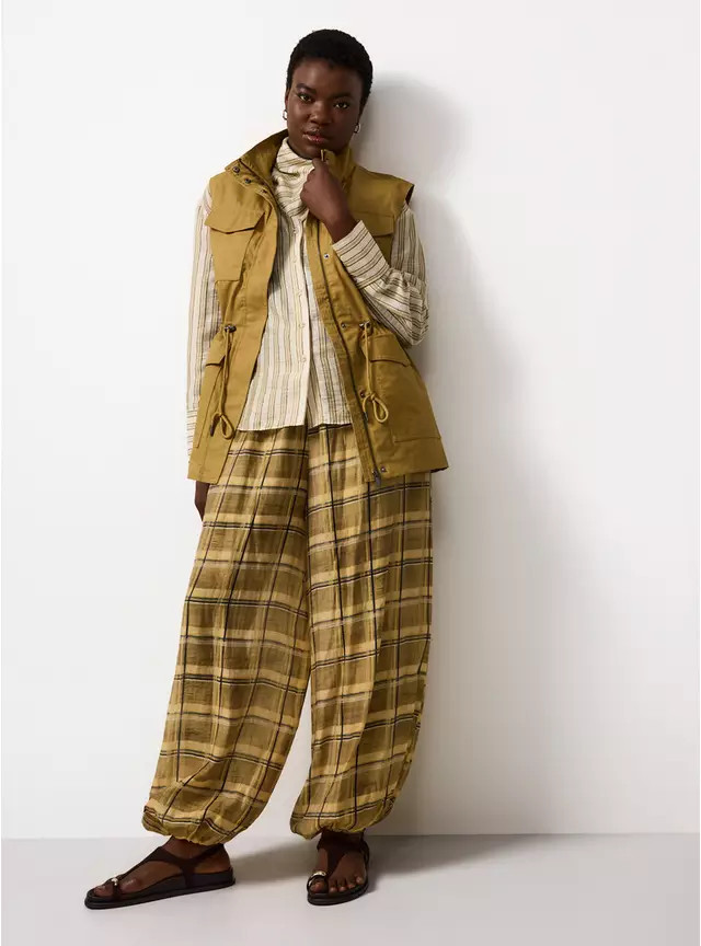 Khaki Utility Gilet S | Tu Clothing