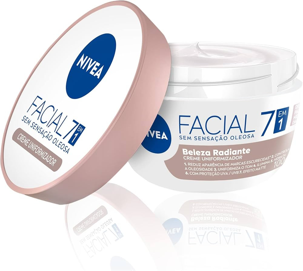NIVEA Hidratante Facial 7 em 1 Beleza Radiante 100g | Amazon (BR)
