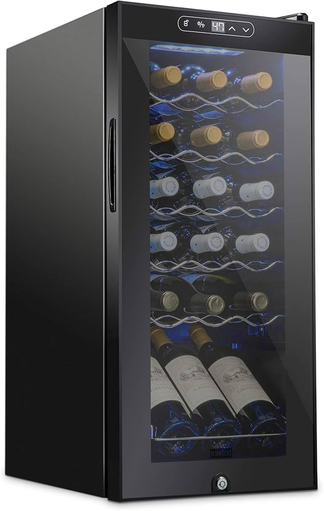 SCHMECKE 18 Bottle Compressor Wine Cooler Refrigerator w/Lock - Large Freestanding Wine Cellar - ... | Amazon (US)
