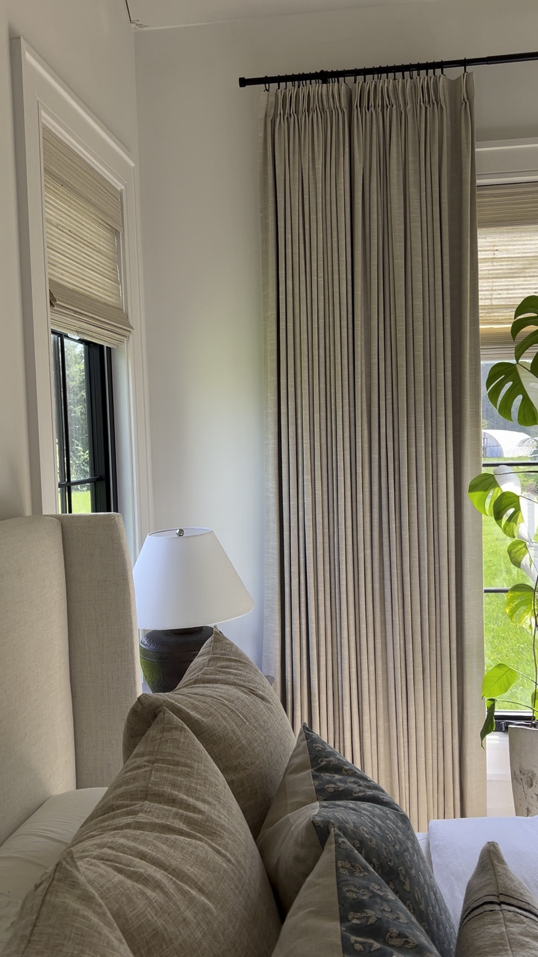 Curtains and shades are from TwoPages-and they are stunning!! The quality is so good. @twopages 

Info: curtains are from the Jawara Collection in the color Oatmeal. 
Shades are the Luxury Woven Bamboo Shades- Natural Paper Bamboo Woven Shade in the color Marble White. 

Use support link: https://twopagescurtains.com/nhwgmbhz for a discount. 

#LTKHome #LTKStyleTip