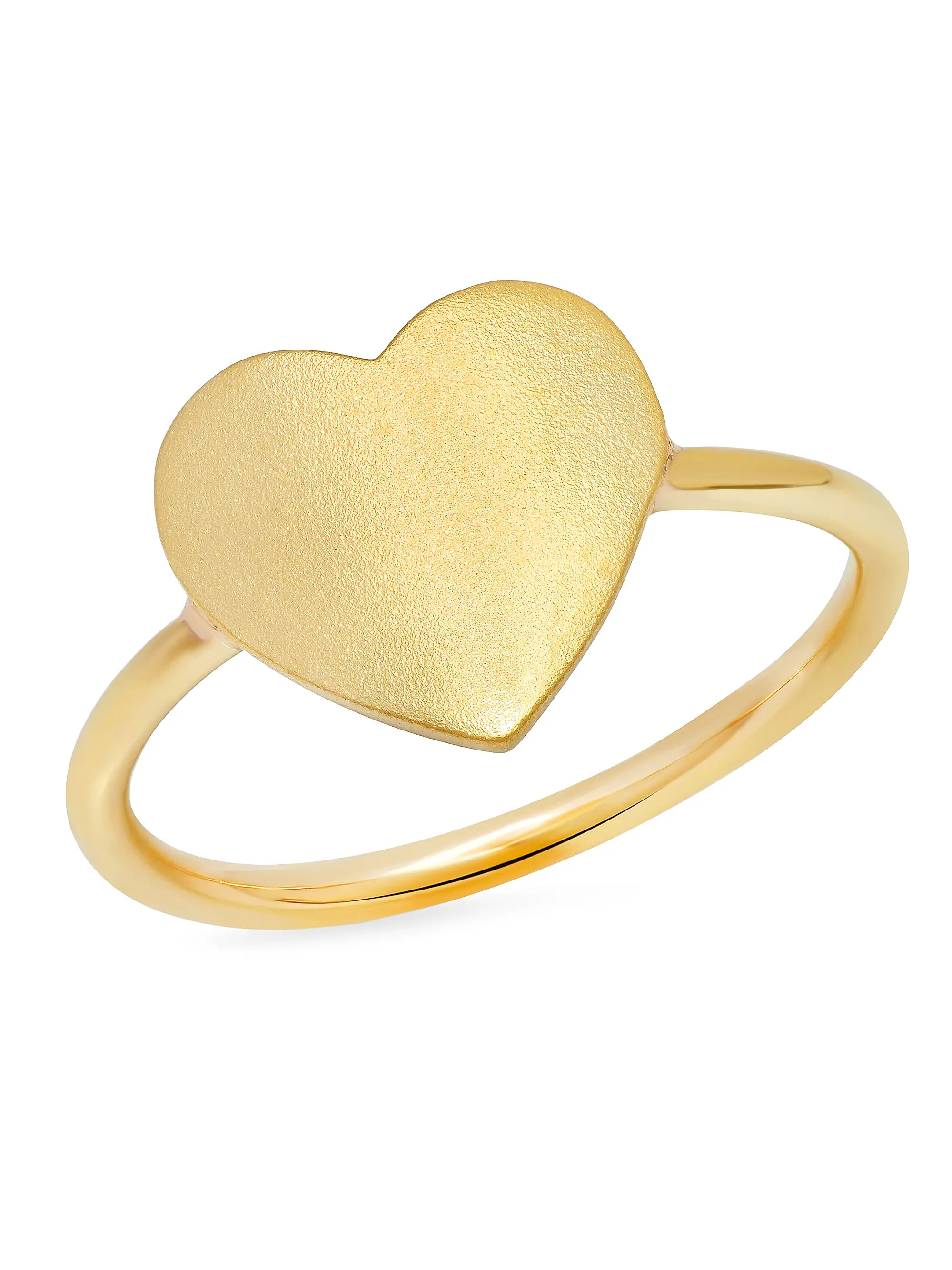 Ms X Srj 14K Yellow Gold Small Heart Pinky Ring | Saks Fifth Avenue