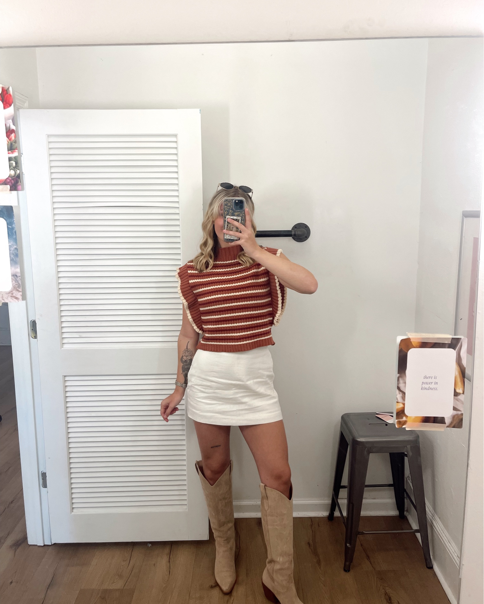 sweater vest & mini skort ootd for work🍷🧺👢

#LTKFindsUnder50 #LTKStyleTip #LTKSeasonal