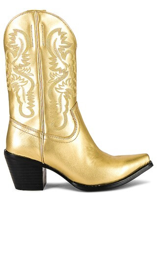Rancher Boot in Gold | Revolve Clothing (Global)