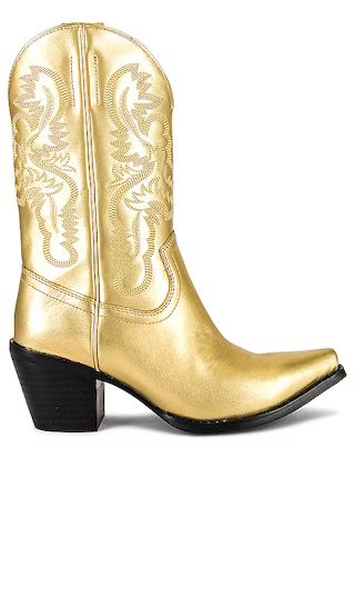Rancher Boot in Gold | Revolve Clothing (Global)