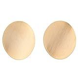 HelloFun Large Round Disc Drop Earrings Fashion Brushed Gold Drop Earrings for Women | Amazon (US)