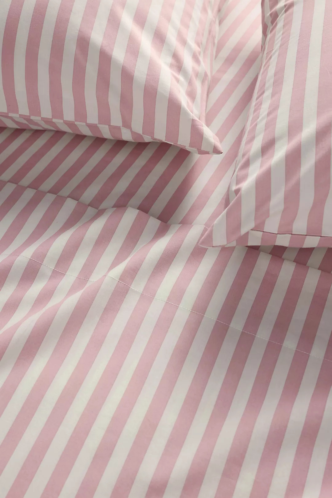 Maeve Brynne Cotton Percale Stripe Printed Sheet Set | Anthropologie (US)