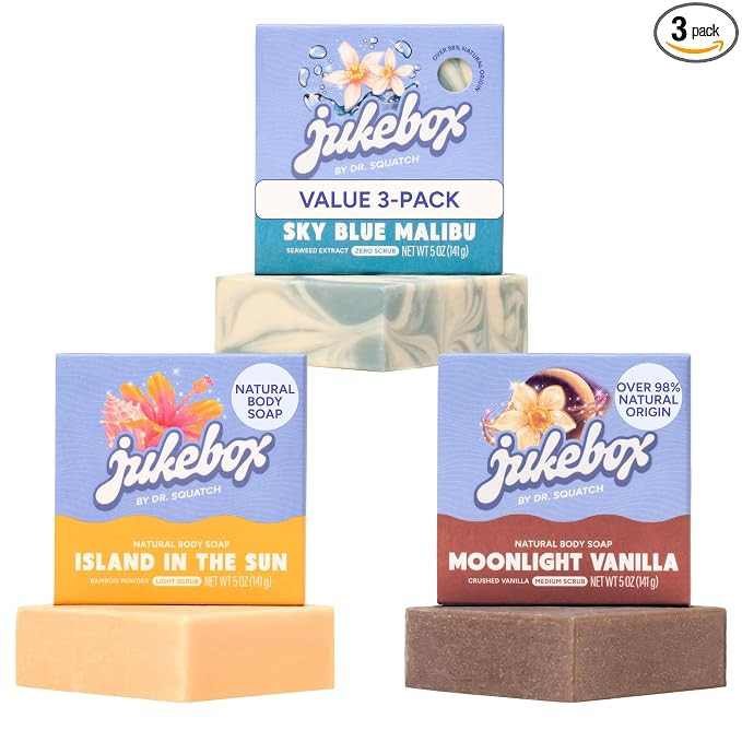 JUKEBOX Natural Women’s Bar Soap – Creamy Lather – Shower & Bath Soap, Crafted Using Cold P... | Amazon (US)