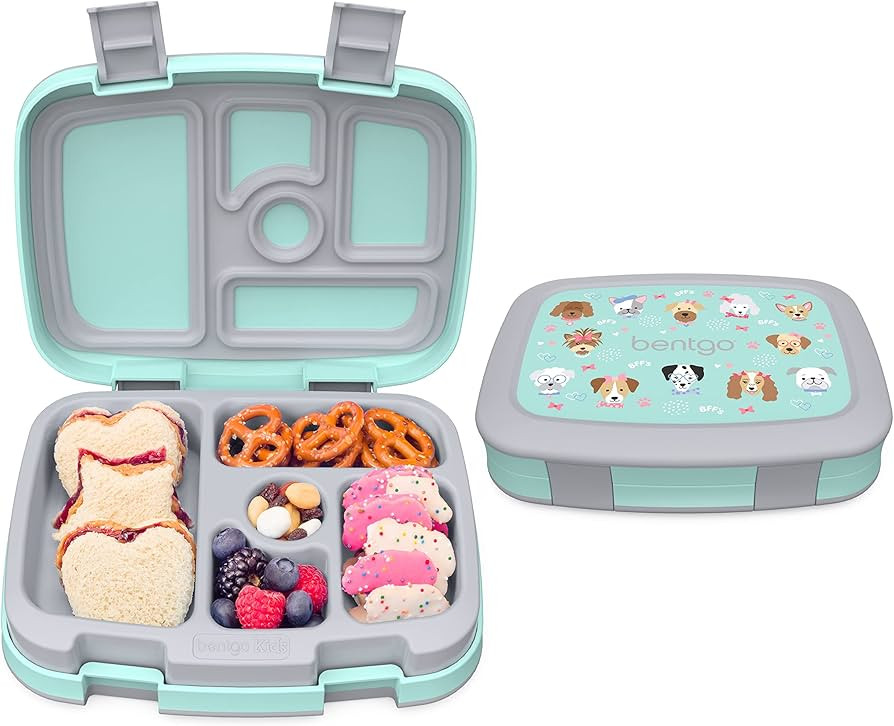 Bentgo® Kids Prints Leak-Proof, 5-Compartment Bento-Style Kids Lunch Box - Ideal Portion Sizes f... | Amazon (US)
