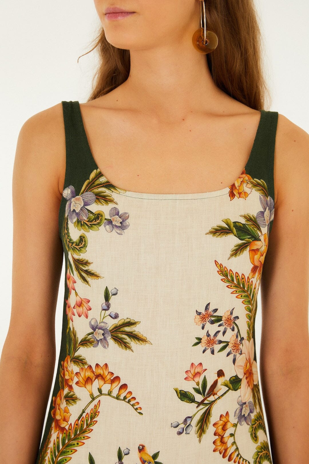 Sand Nature Square Neck Mini Dress | FARM Rio | FarmRio (US)
