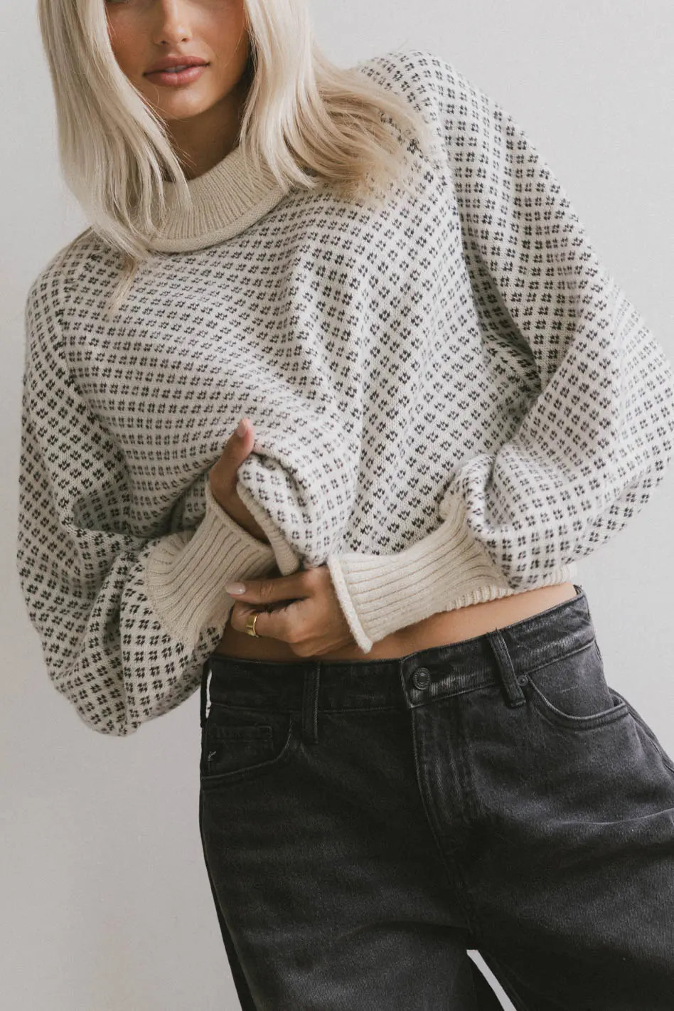 Nathalia Knit Sweater in Ivory | Böhme US